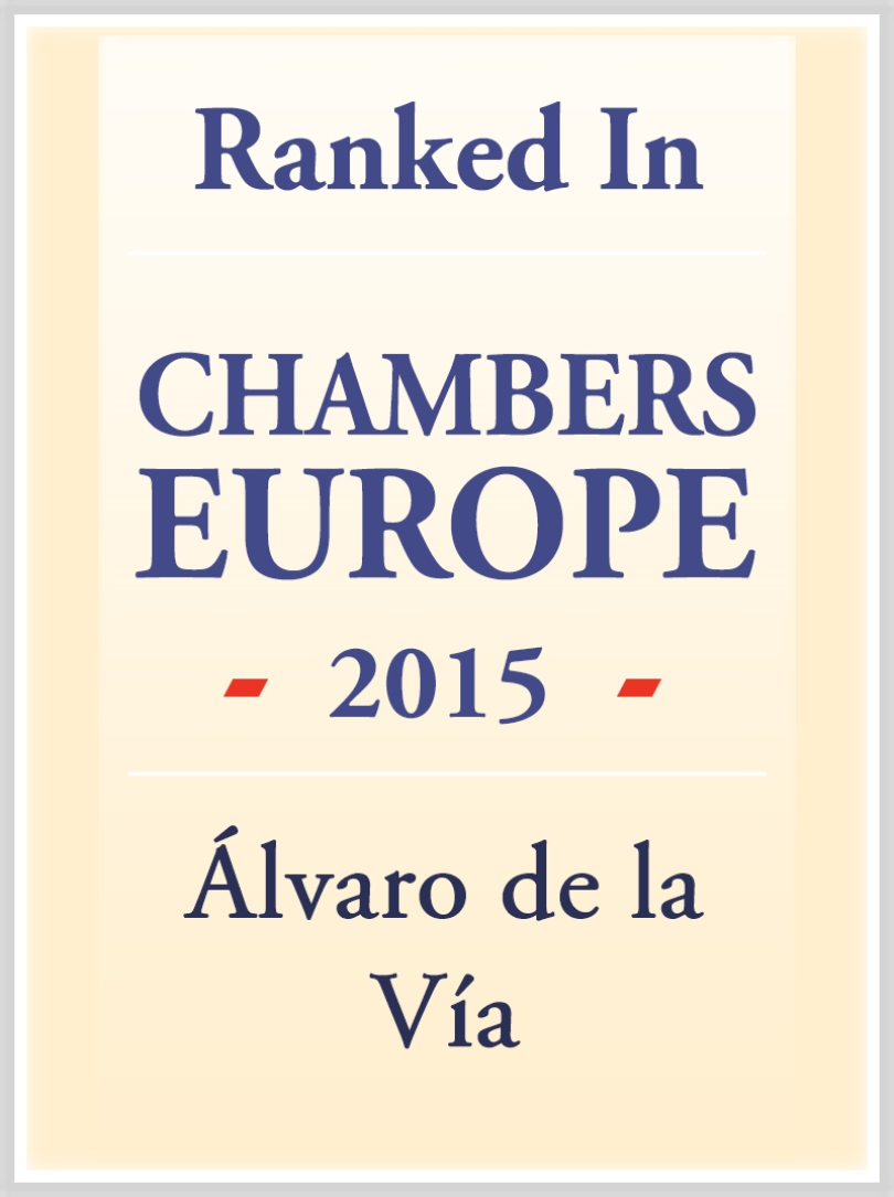 Ranked In - Chambers Europe - 2015 - Álvaro de la Vía